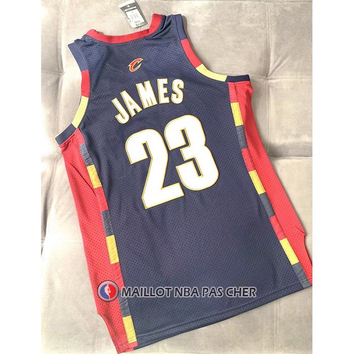 Maillot Cleveland Cavaliers LeBron James NO 23 Mitchell & Ness 2008-09 Bleu
